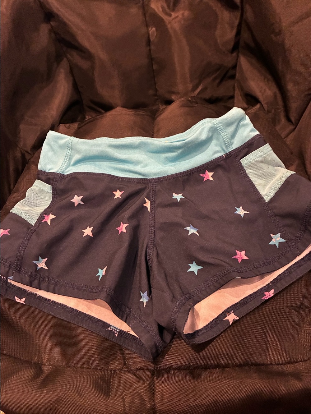 Members Mark girls Star Print Athletic Shorts - Blue